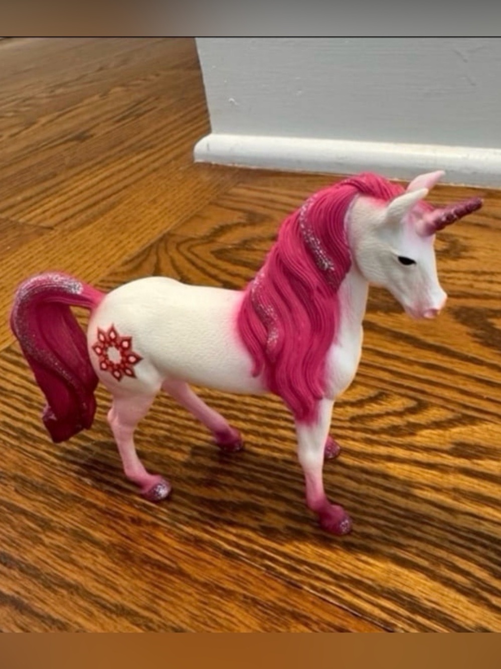 Schleich pink and white Bayala Mandala Unicorn Mare Figurine